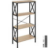 REGAL Barry,inklusive Kippschutz, 61,5 x 31,5 x 133,5 cm,Industrial Holz hell, Eiche Sonoma - Naturfarben, Holzwerkstoff (31.5/133.5/61.5cm) - tectake