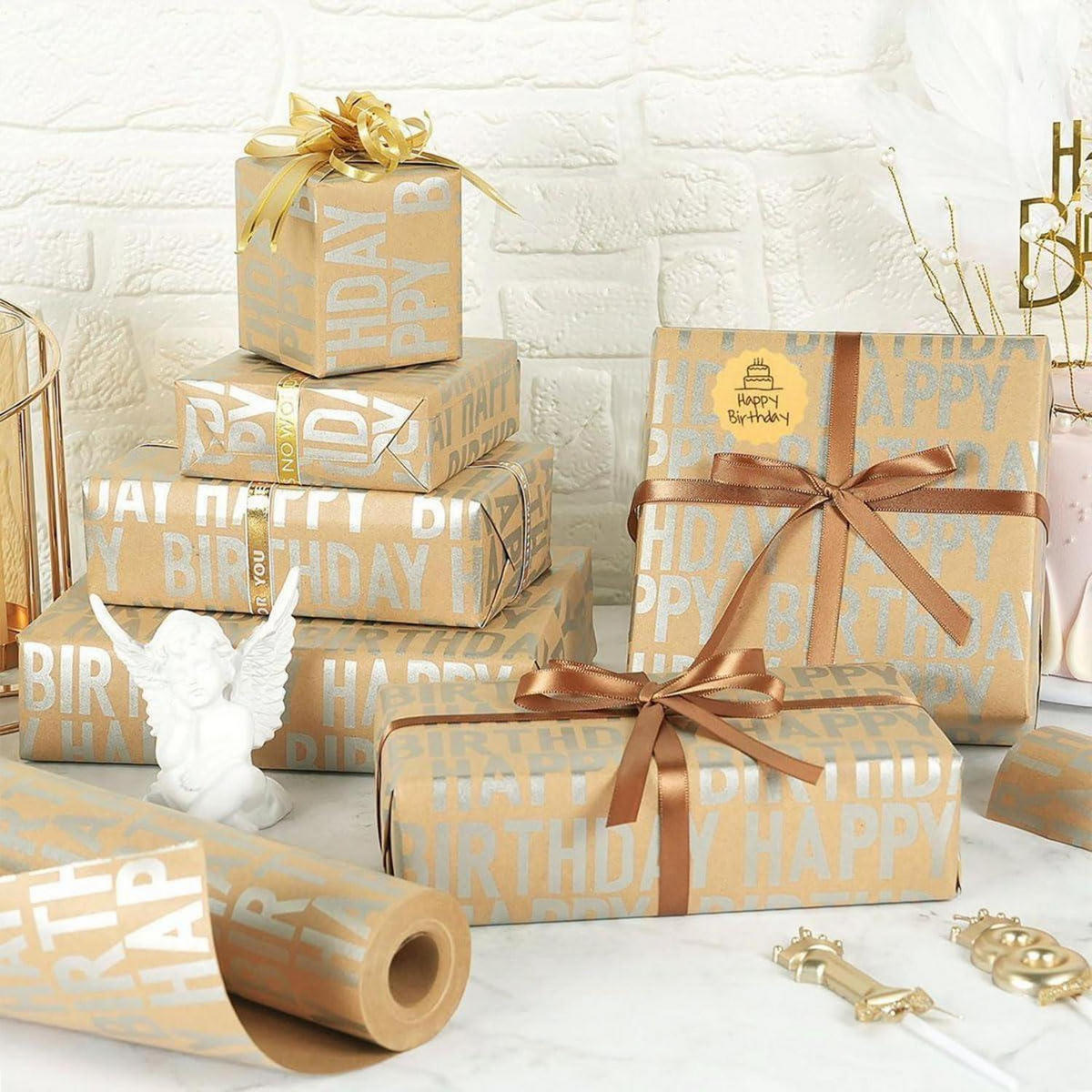 GESCHENKPAPIER Rolle Set 15 m x 43 cm - Multicolor, Papier (43/43.2/43cm)
