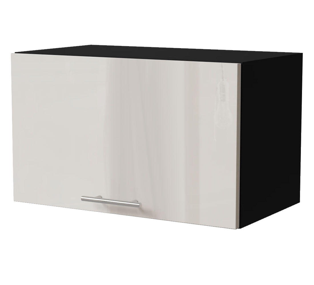 Feldmann-Wohnen Klapphängeschrank Creme, Schwarz 60x36x32.5 cm
