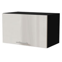 KLAPPHÄNGESCHRANK Brerra W4B/60 Schwarz / RAL 9001 creme Hochglanz 60 / 32,5 / 36cm mit Gasdruckdämpfer - Creme/Schwarz, Holz/Holzwerkstoff (60/36/32.5cm) - Feldmann-Wohnen