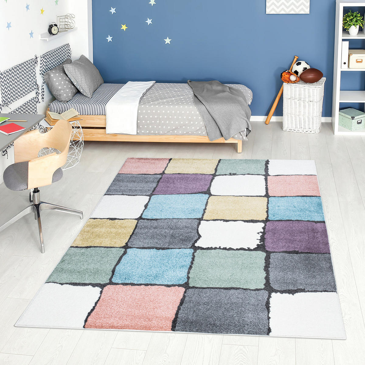 JUGEND-TEPPICH Young 919 Multi 120x160 cm - Multicolor, Textil (120/160cm) - carpet city