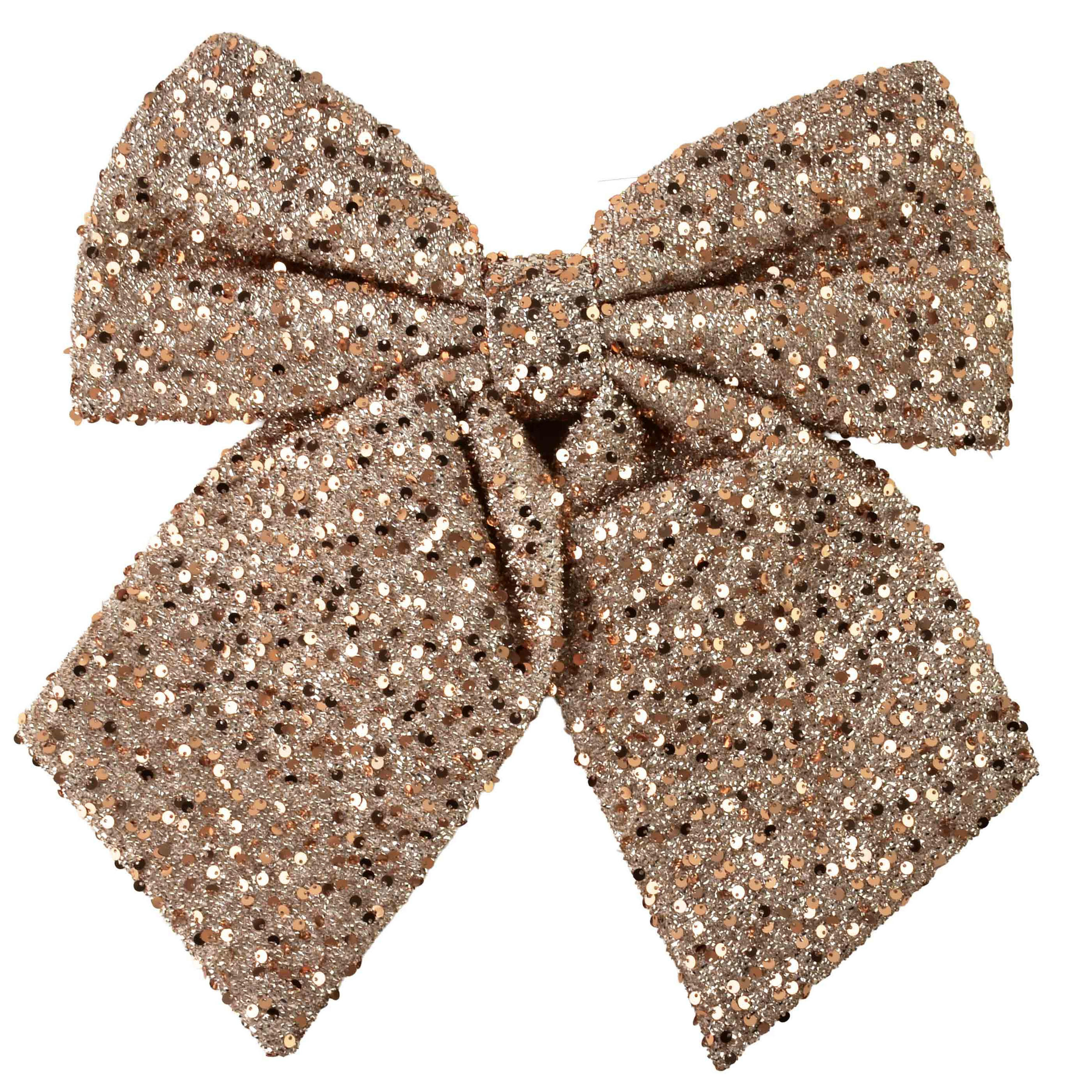 DEKOKOKARDE Santa Lila Champagnergold 38/41cm Pailletten - Champagner, Textil (42/2/39cm) - Mondex
