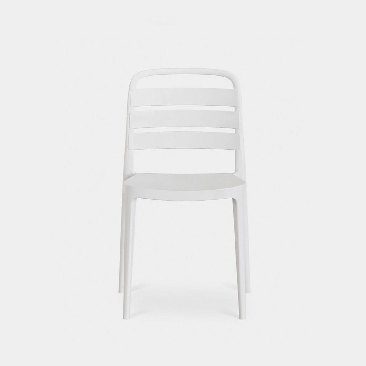 STUHL FÜR DRAUSSEN Zira Weiß 42 cm x 80 cm - Weiß, Kunststoff (42/80/52cm) - Klast Home