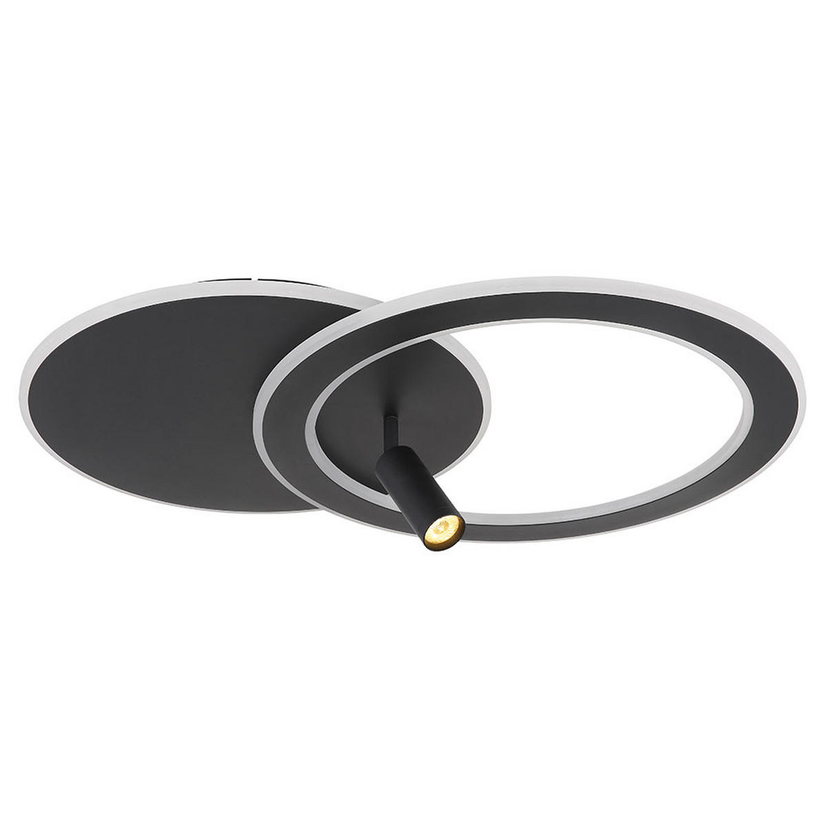 LED DECKENLEUCHTE Marian Schwarz Metall - Schwarz, Metall (69.5/49.2/13.5cm) - Globo Lighting