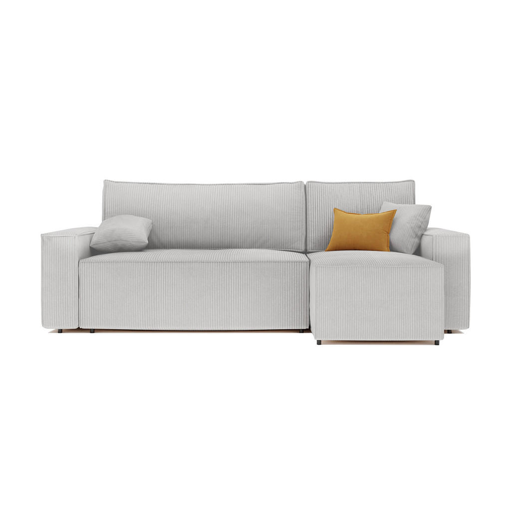 Thumbnail - Idohome Ecksofa, Hellgrau, Textil, 4-Sitzer, L-Form,L-Form, 244x155 cm, Wohnzimmer, Sofas & Couches, Wohnlandschaften, E...