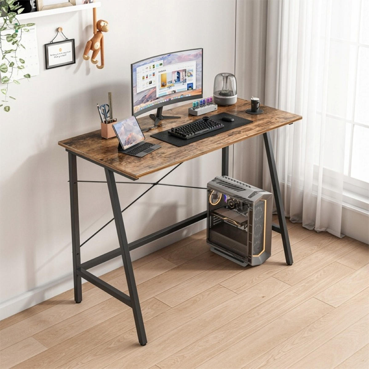 SCHREIBTISCH, braun, 100/50/75 cm - Braun, Holzwerkstoff (50/100/75cm)