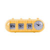 WECKER Retro Tube Calendar Flip 26/9/9.3 cm - Gelb, Kunststoff (9/9.3/26cm) - Karlsson