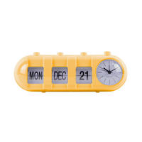 WECKER Retro Tube Calendar Flip 26/9/9.3 cm - Gelb, Kunststoff (9/9.3/26cm) - Karlsson