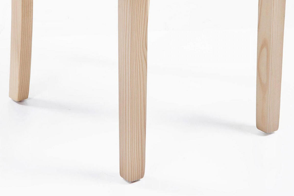 STUHL Lederlook grau - Eukalyptusholzfarben/Grau, Holz/Textil (41/91/47cm) - CLP