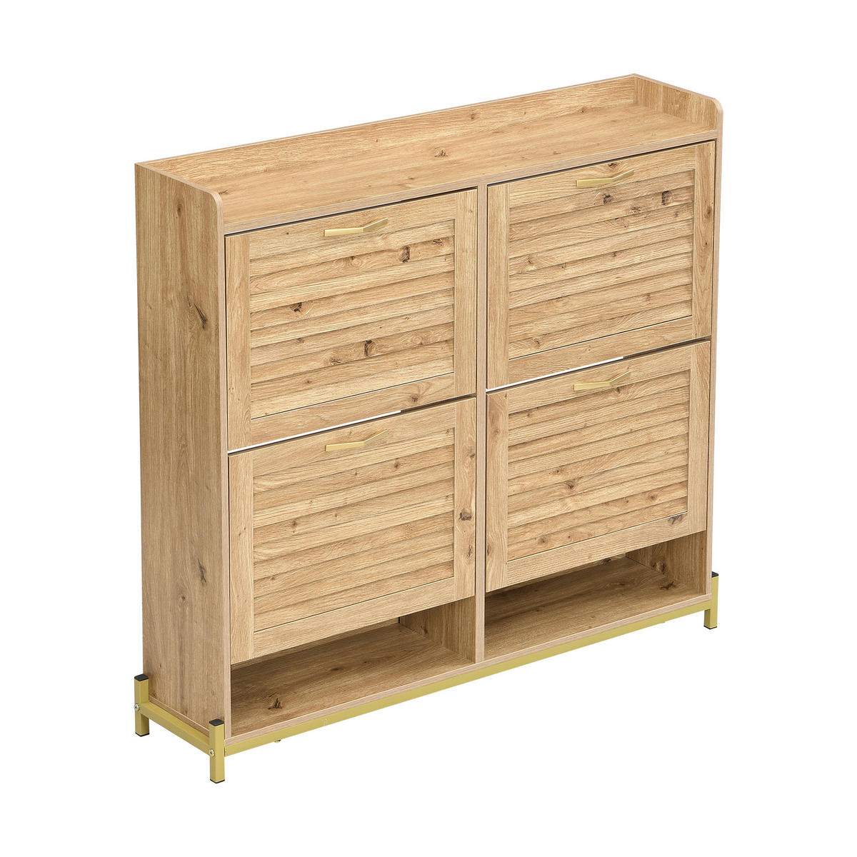 SCHUHSCHRANK Holzfarbe 108,5/24/100 cm - Naturfarben, Holzwerkstoff (108.5/100/24cm) - PANGIVO