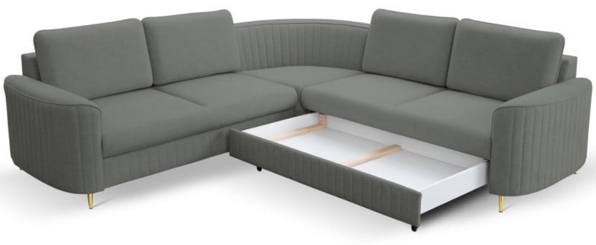 ECKSOFA Blau LOREN Mit Schlaffunktion Und Bettkasten - Blau/Dunkelblau, Textil (251/251cm) - Sepro Meble