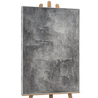 GEMÄLDE Erinnerung des Steins Schattenfugenrahmen Hellgrau 120x80 cm - Hellgrau, Holz (120/80cm) - YS-art gallery