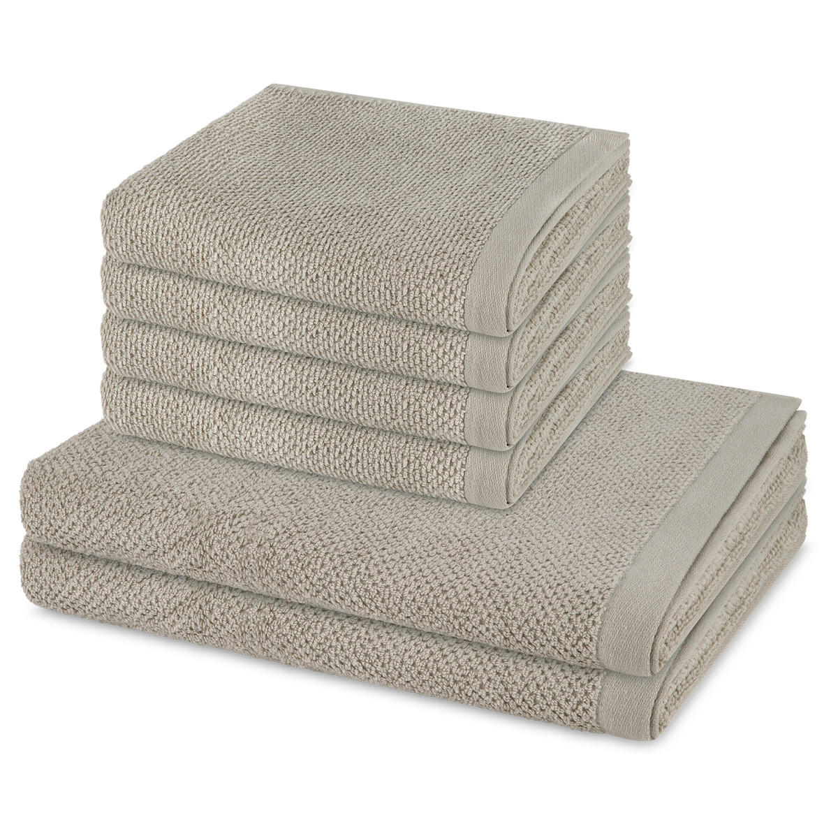 FROTTIERSET Bliss 6-teilig - Hellgrau, Textil (50/100cm) - MÖVE
