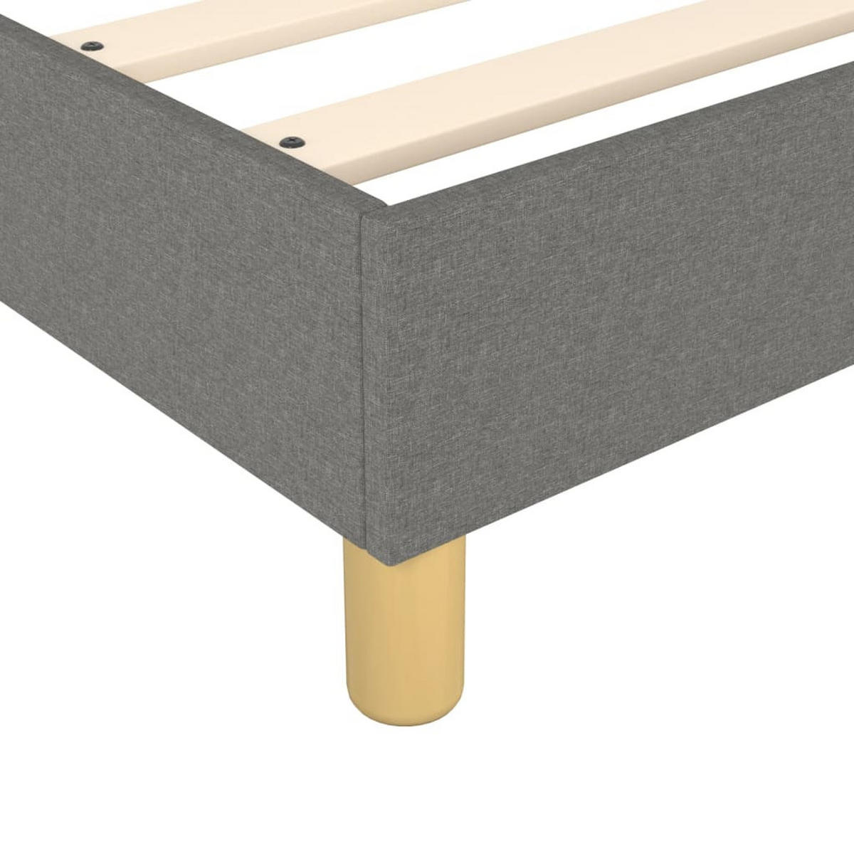BOXSPRINGBETTGESTELL Dunkelgrau 100/200 Cm Stoff - Grau, Textil (100/200cm) - vidaXL