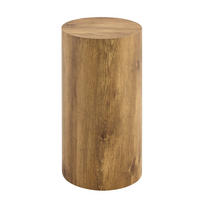 PRILOŽNOSTNA mizica, premer 30 cm, MDF v videzu lesa, okrogla - naravne barve, leseni material (30/30/55cm) - BEAOK