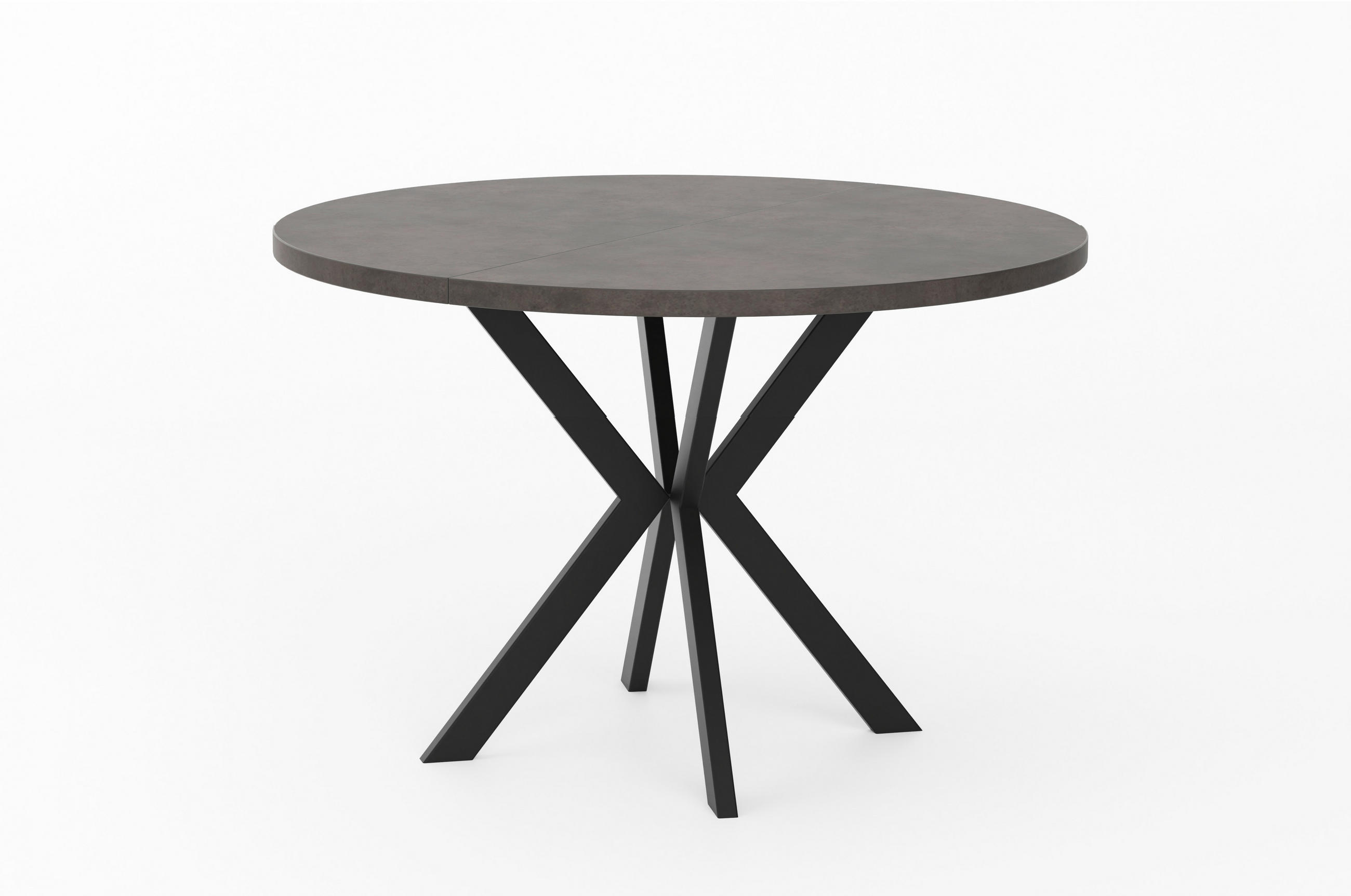 ESSTISCHE EDEN - Dunkelgrau/Schwarz, Holzwerkstoff (120/120/76cm) - Meblini