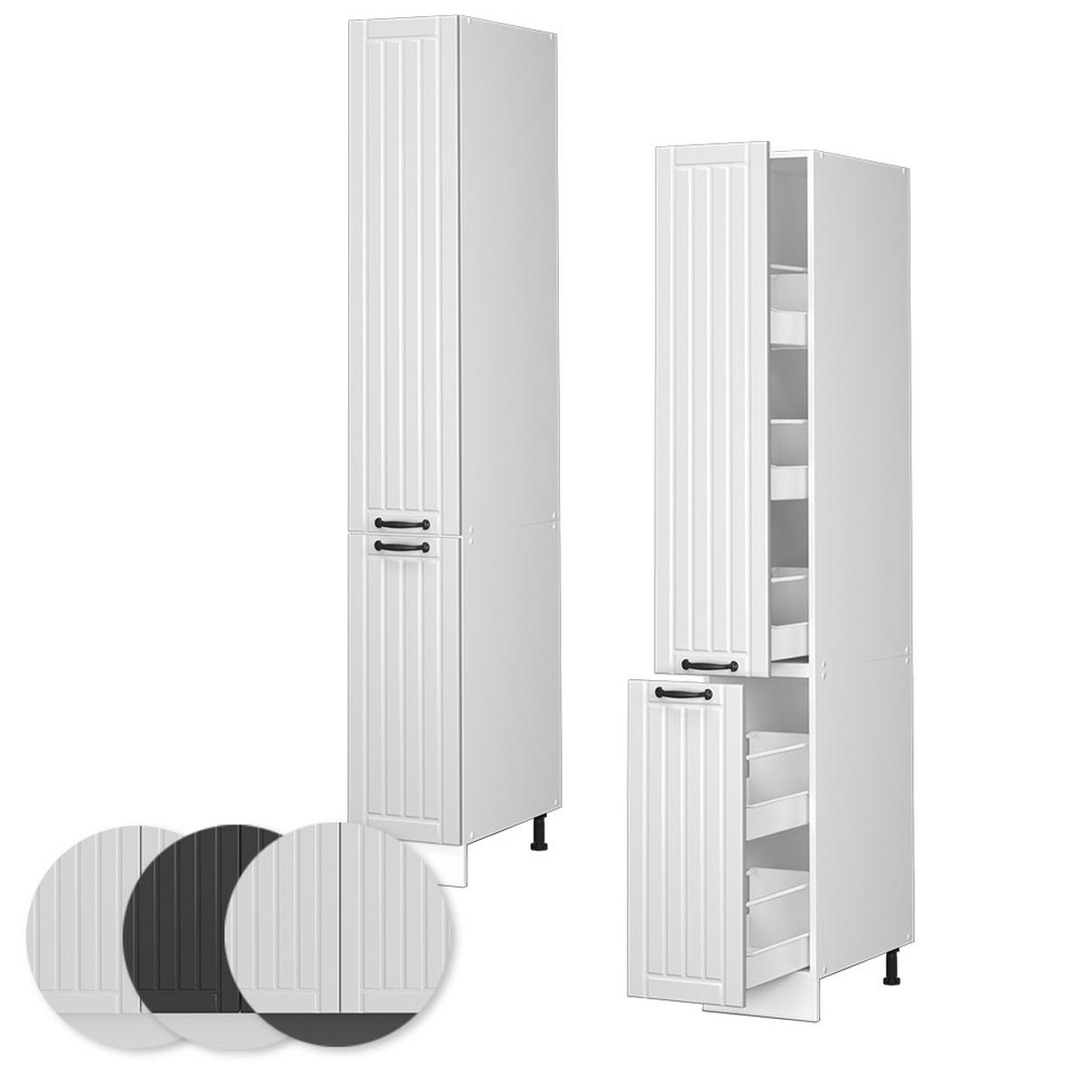 APOTHEKERSCHRANK Fame-Line Weiß Landhaus 30 cm - Weiß, Holzwerkstoff (30/206.8/58cm) - Vicco