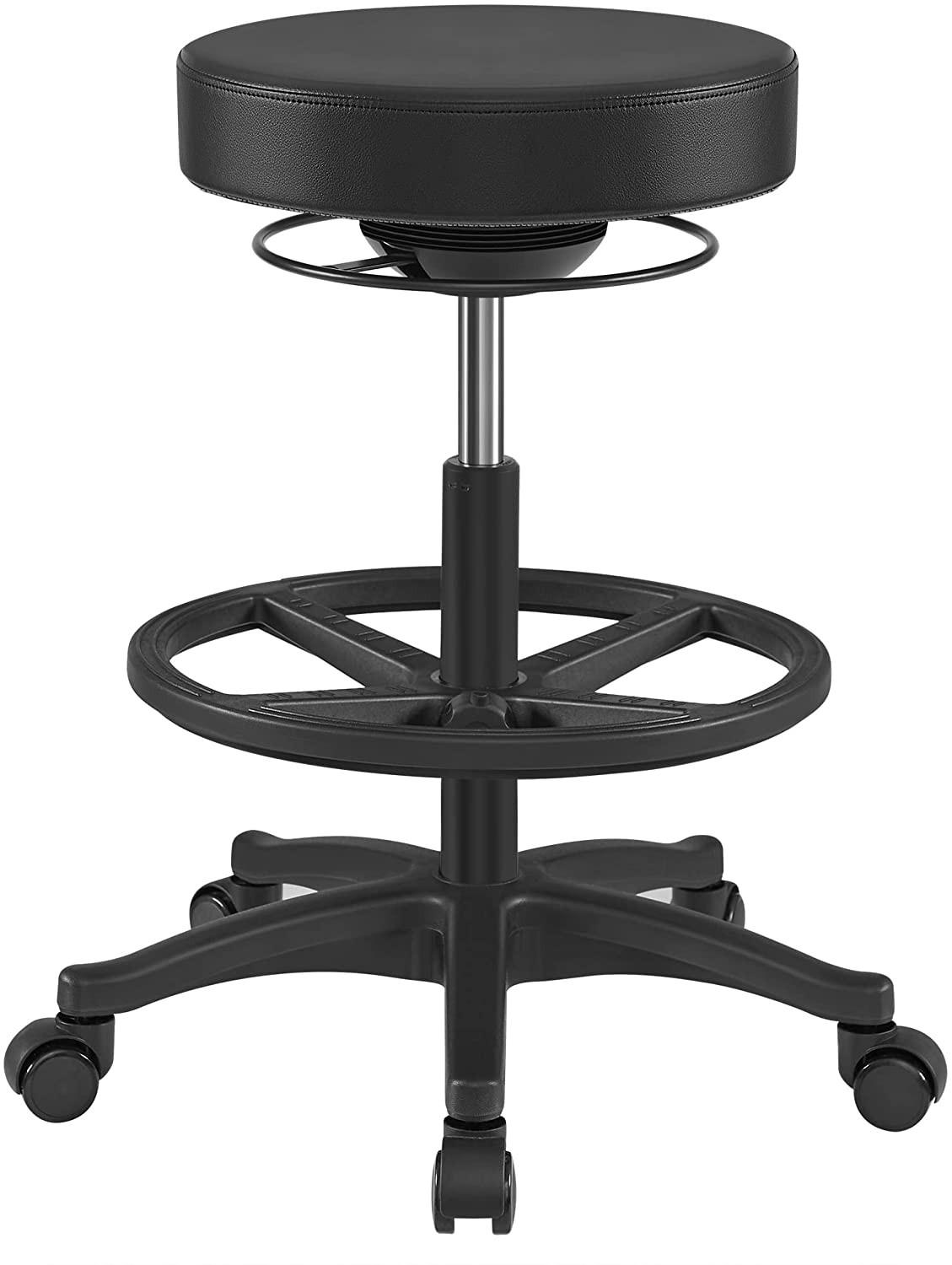 ARBEITSHOCKER BÜROHOCKER - Schwarz, Textil (51.5/51.5cm) - Hansiro