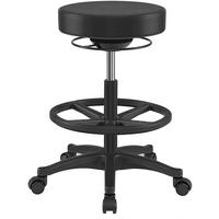 ARBEITSHOCKER BÜROHOCKER - Schwarz, Textil (51.5/81/51.5cm) - Hansiro