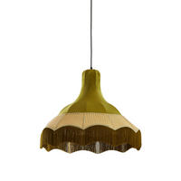 HÄNGELAMPE Mizia Grün Ø60/53 cm - Grün, Textil (60/60/53cm) - Light & Living