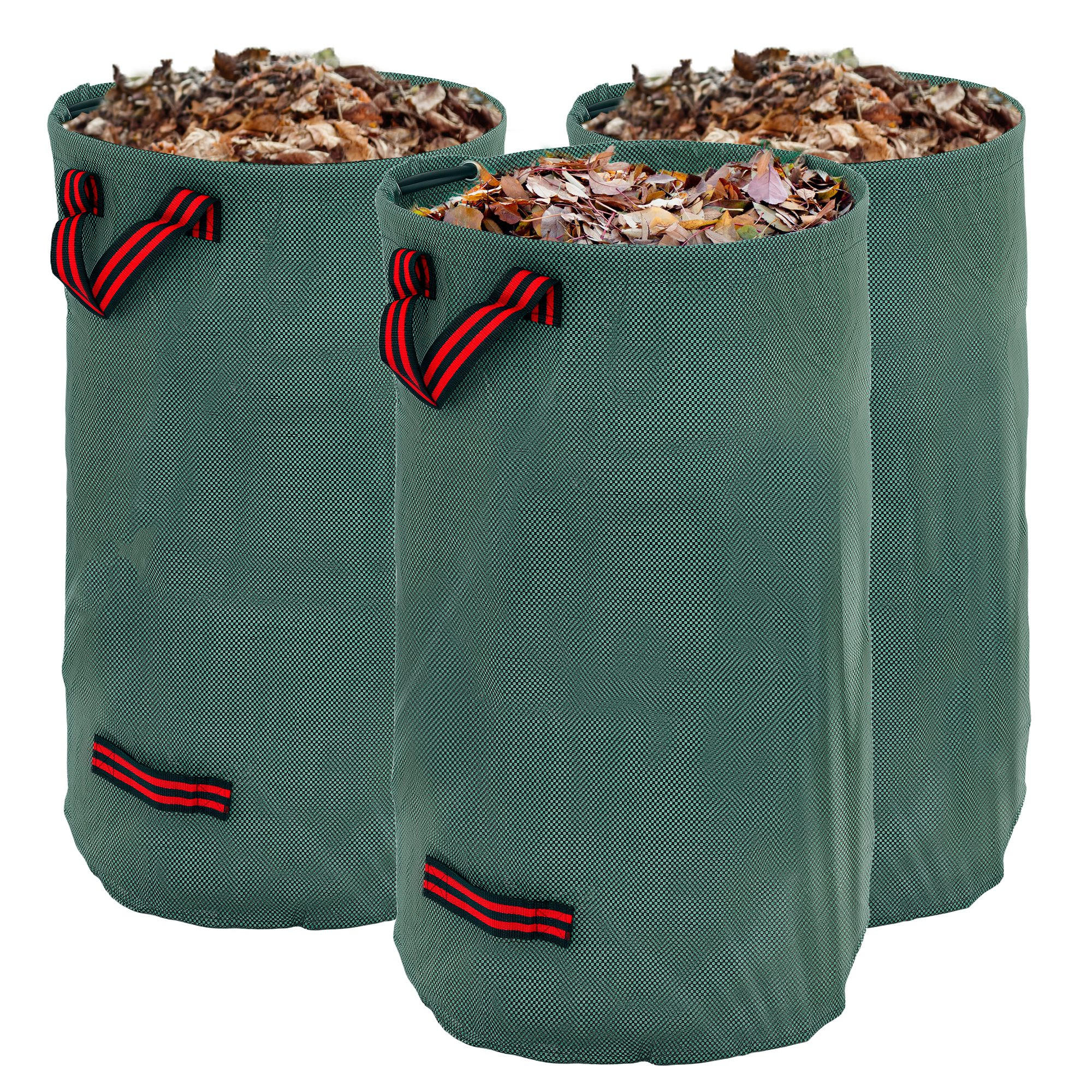 GARTENSACK 3x120L - Grün, Kunststoff (45/76/45cm) - Outsunny