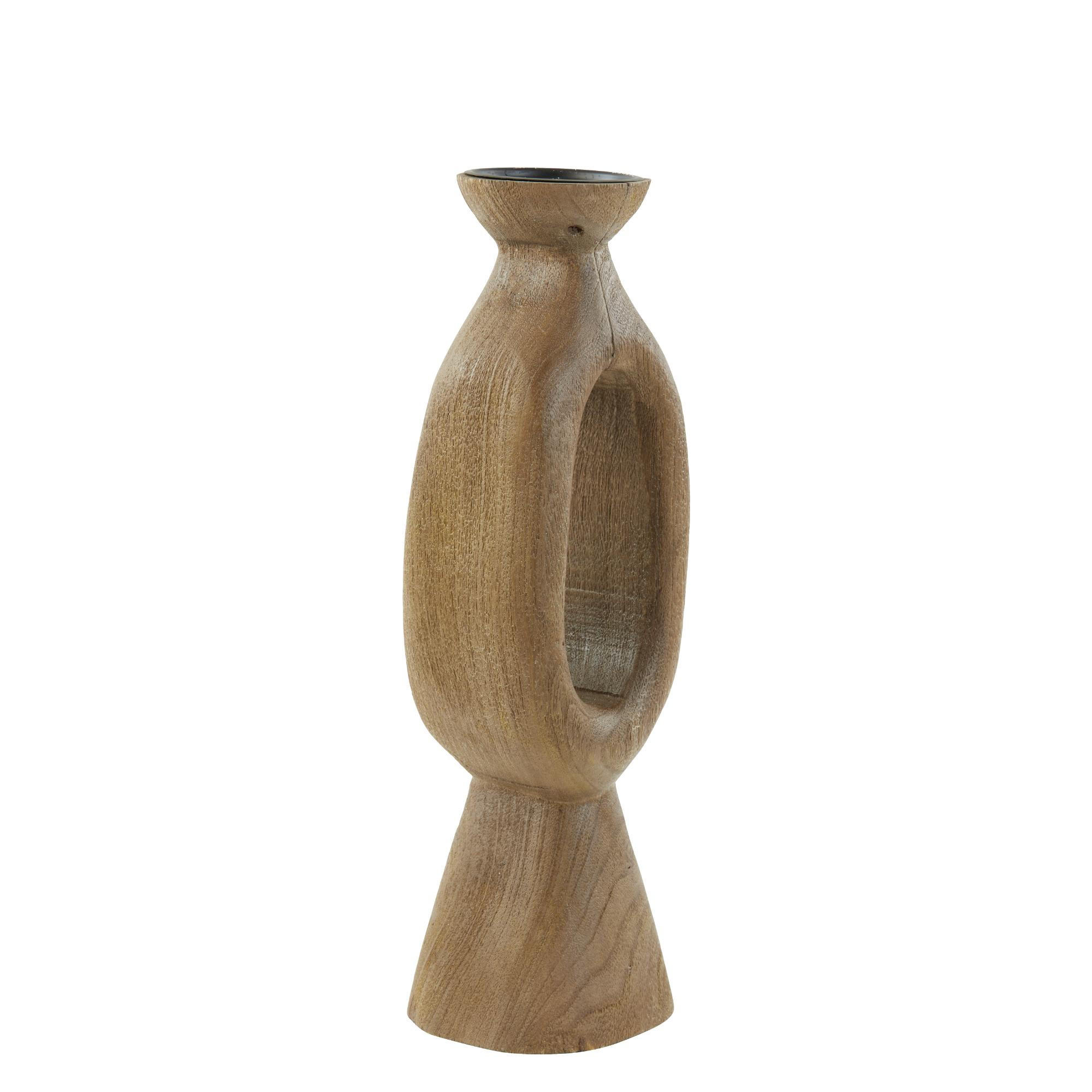 KERZENLEUCHTER Django Braun 14/12/45 cm - Braun, Holz (12/45/14cm) - Light & Living