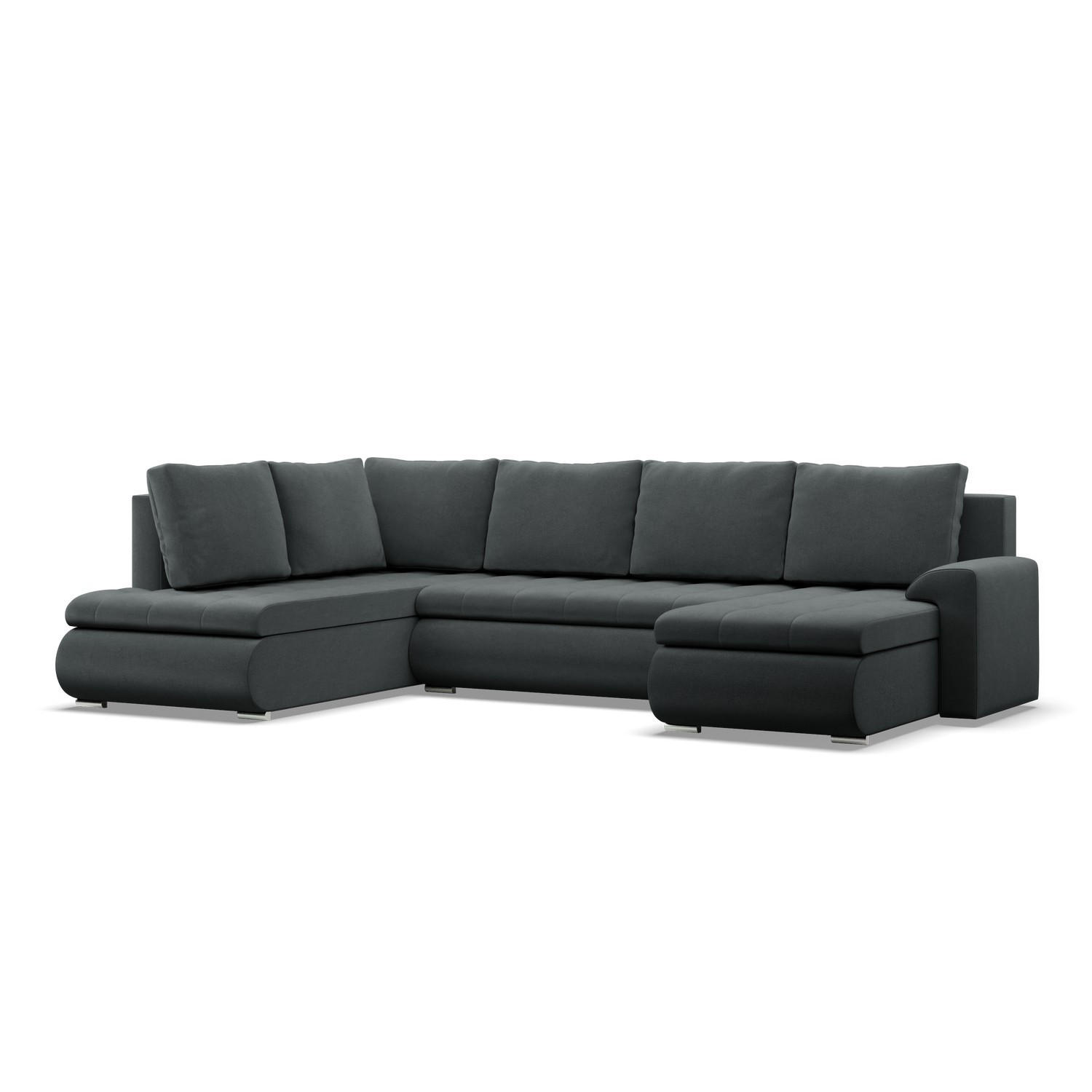 XXXLutz U-Sofa Dunkelgrau 300x89x200 cm