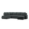 U-SOFA MIT SCHLAFFUNKTION FORESTA, Dunkelgrau - Dunkelgrau, Textil (300/89/200cm)