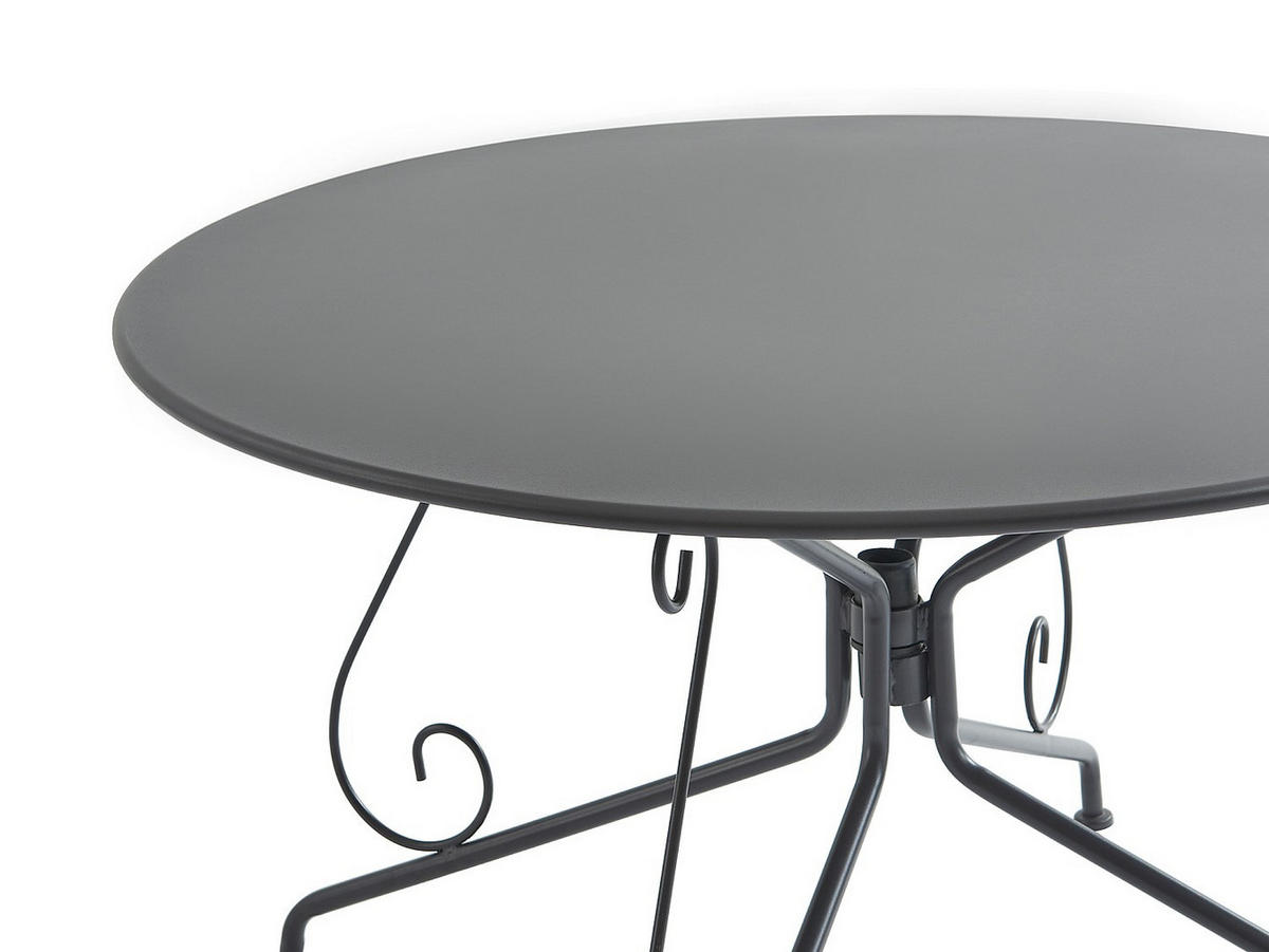 GARTENESSGRUPPE im Set - 4 -Sitzer - Stahl - anthrazitgrau - GUERMANTES - Anthrazit, Metall - Vente-Unique