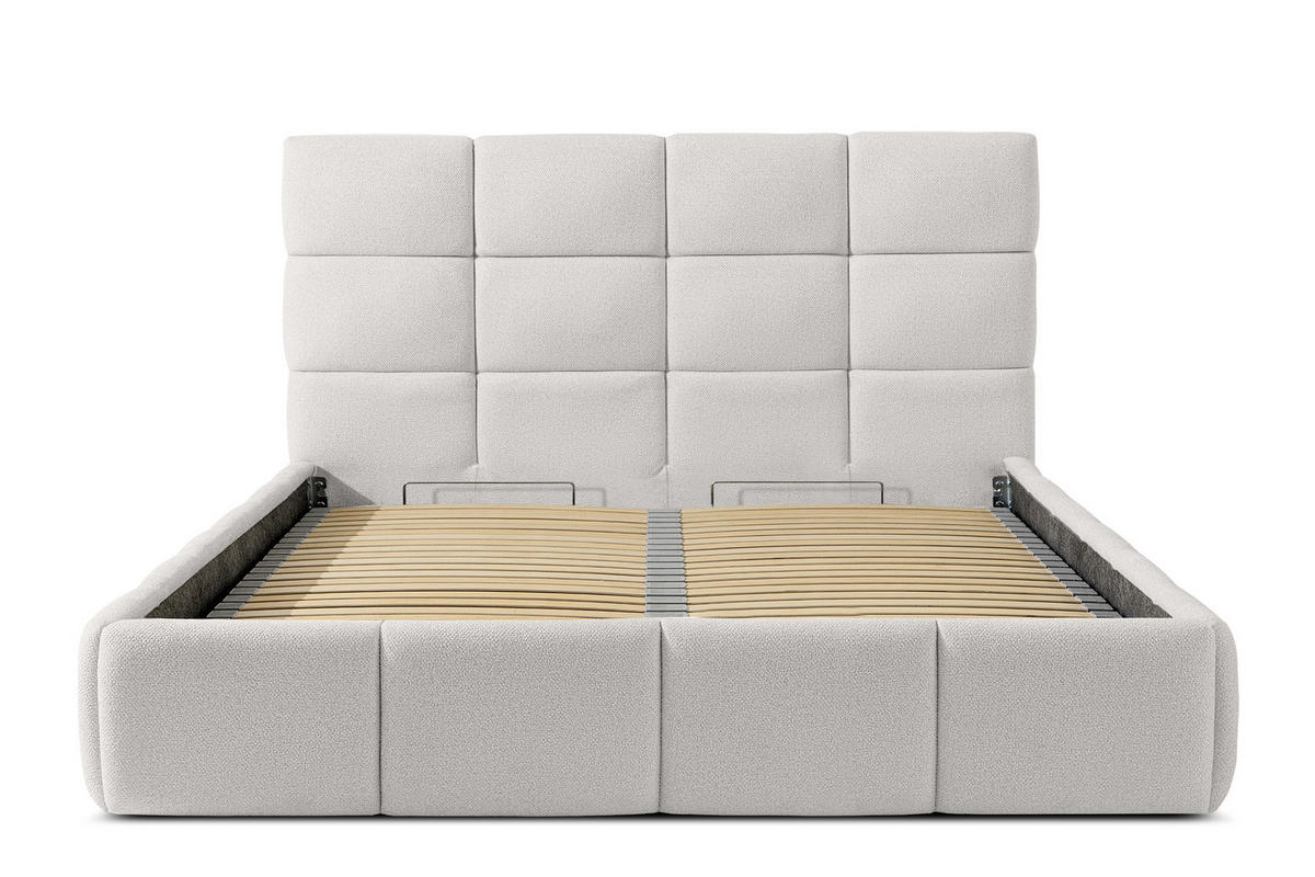 POLSTERBETT ALTOS Bouclé, weiß - Weiß, Holz/Holzwerkstoff (160/200cm) - KONSIMO®