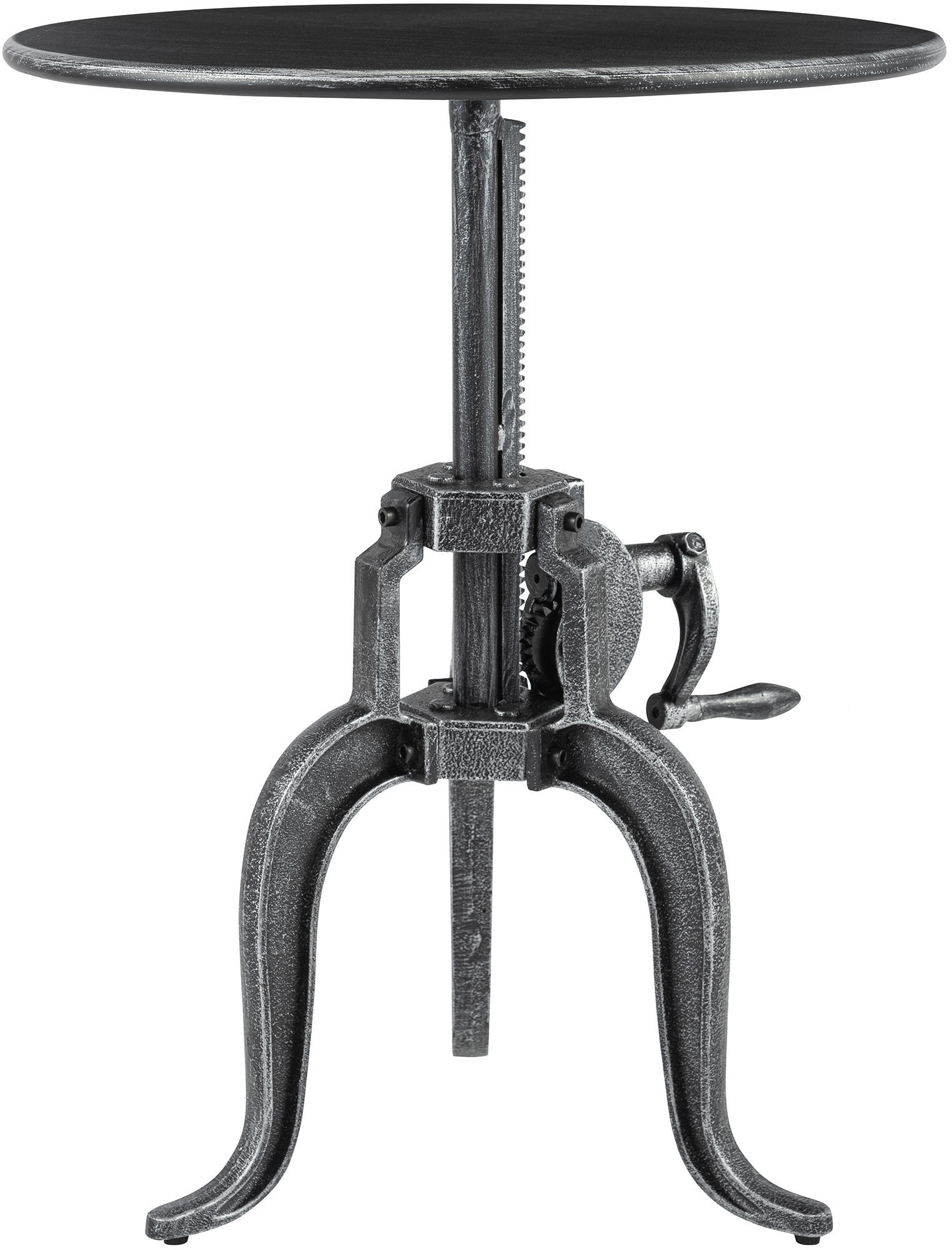 BEISTELLTISCH Vera rund 50x50x46cm Metall Antik-Silber Kleiner - Silberfarben, Metall (50/50/46cm) - DELUKE