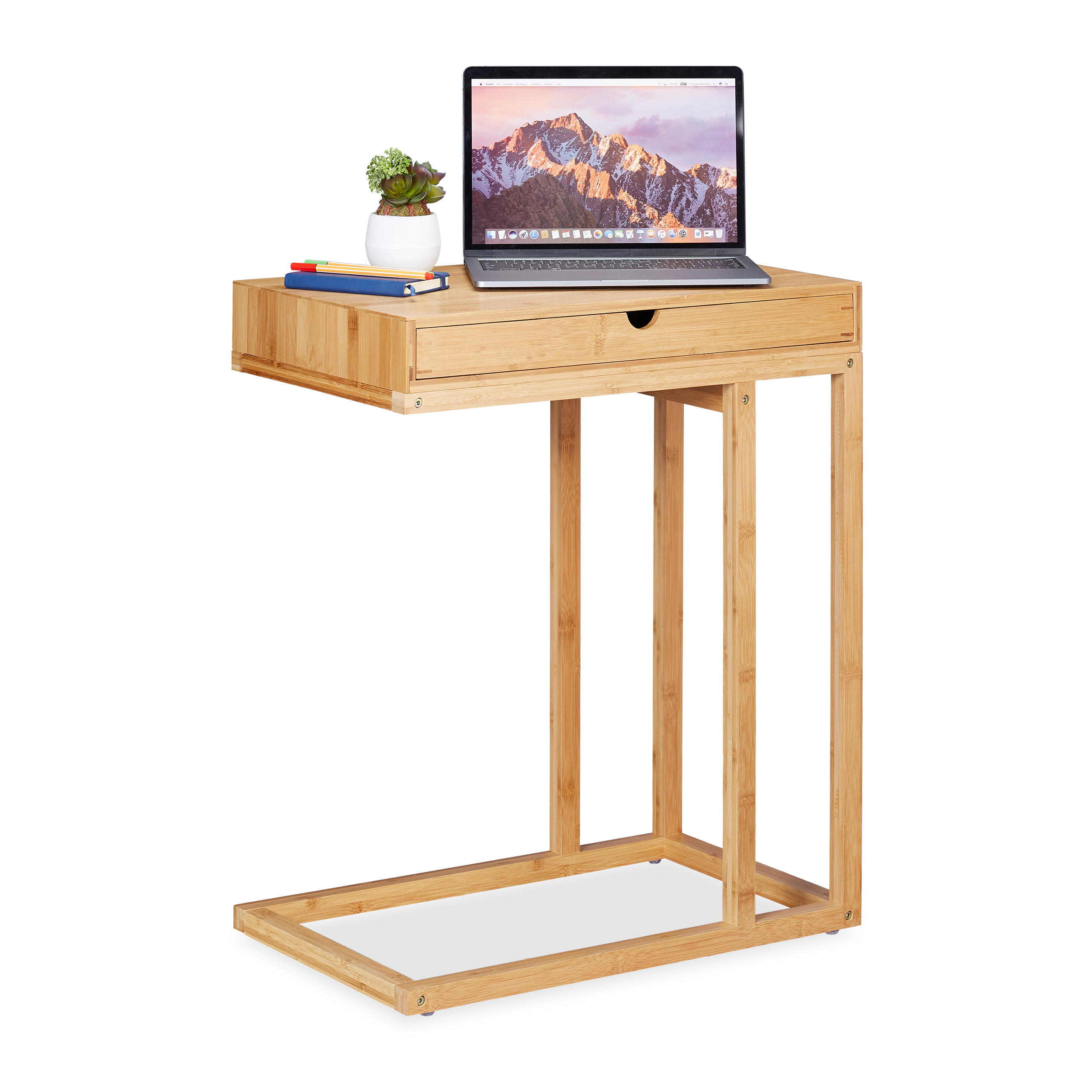 BEISTELLTISCH - Hellbraun, Holz (35/55/68cm) - Relaxdays