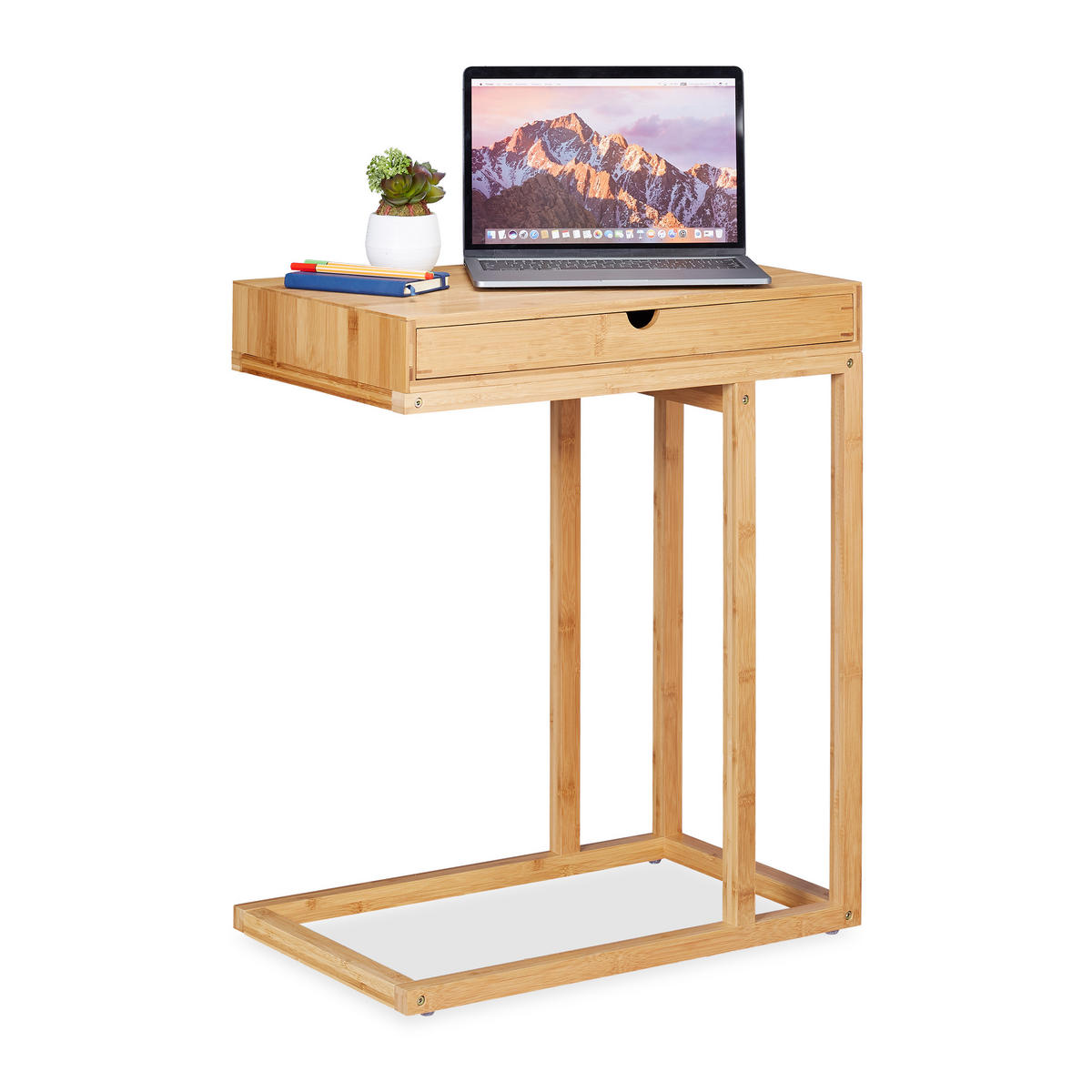 BEISTELLTISCH - Hellbraun, Holz (35/55/68cm) - Relaxdays