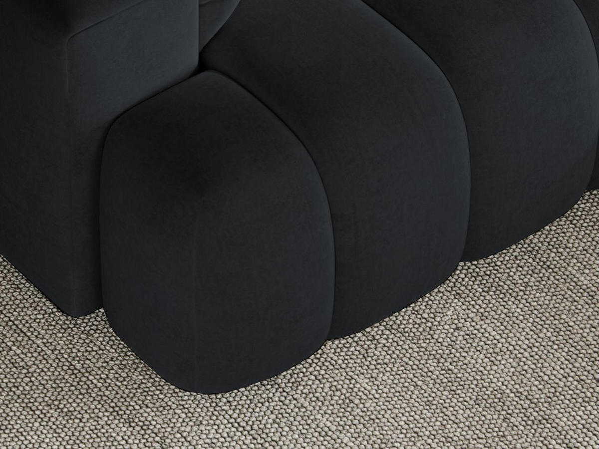 ECKSOFA Caleo Schwarz Rechts - Schwarz, Holz/Textil (270/170cm) - Graingold
