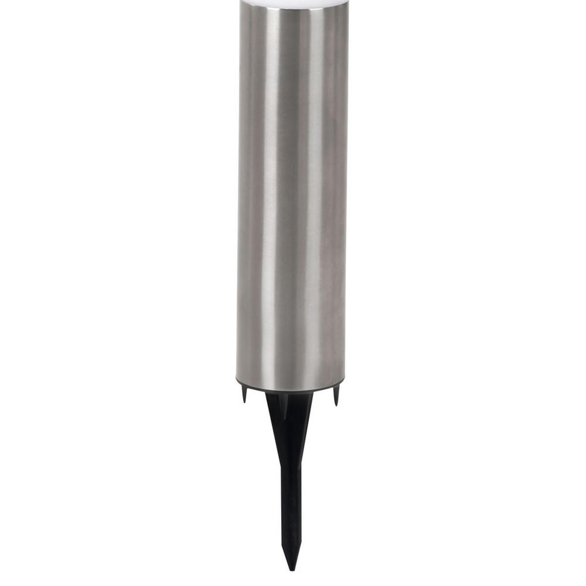 LED AUSSENLEUCHTE Solar Silber 2er Set - Silberfarben, Metall (7.5/7.5/56cm)