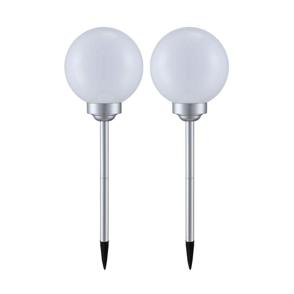 LED AUSSENLEUCHTE Solar Kugel Weiß - Weiß, Kunststoff (20/20/62cm)