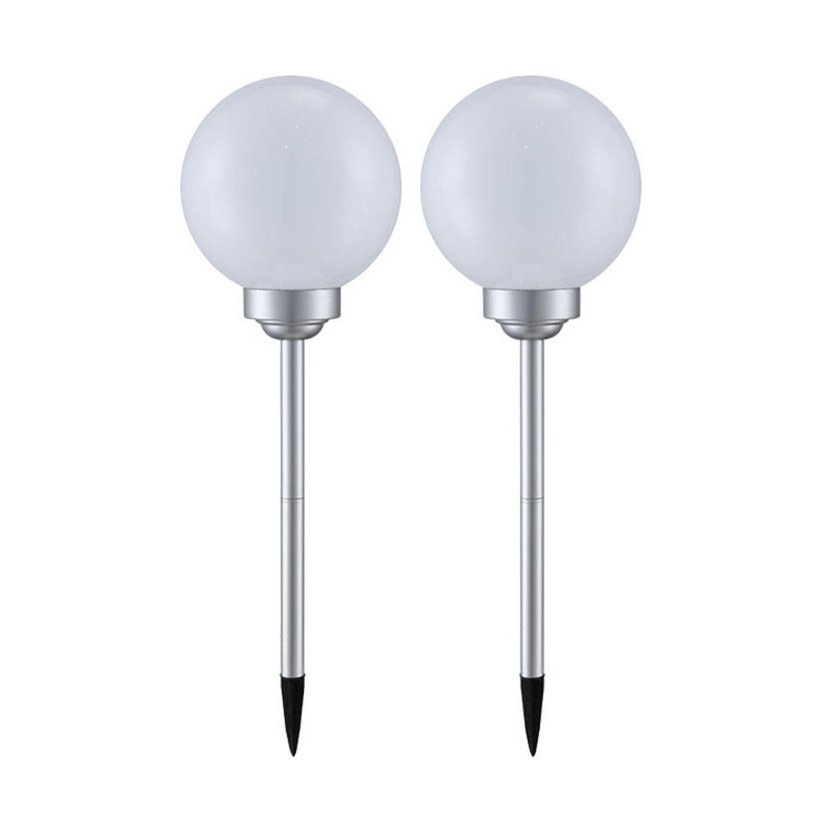 LED AUSSENLEUCHTE Solar Kugel Weiß - Weiß, Kunststoff (20/20/62cm)