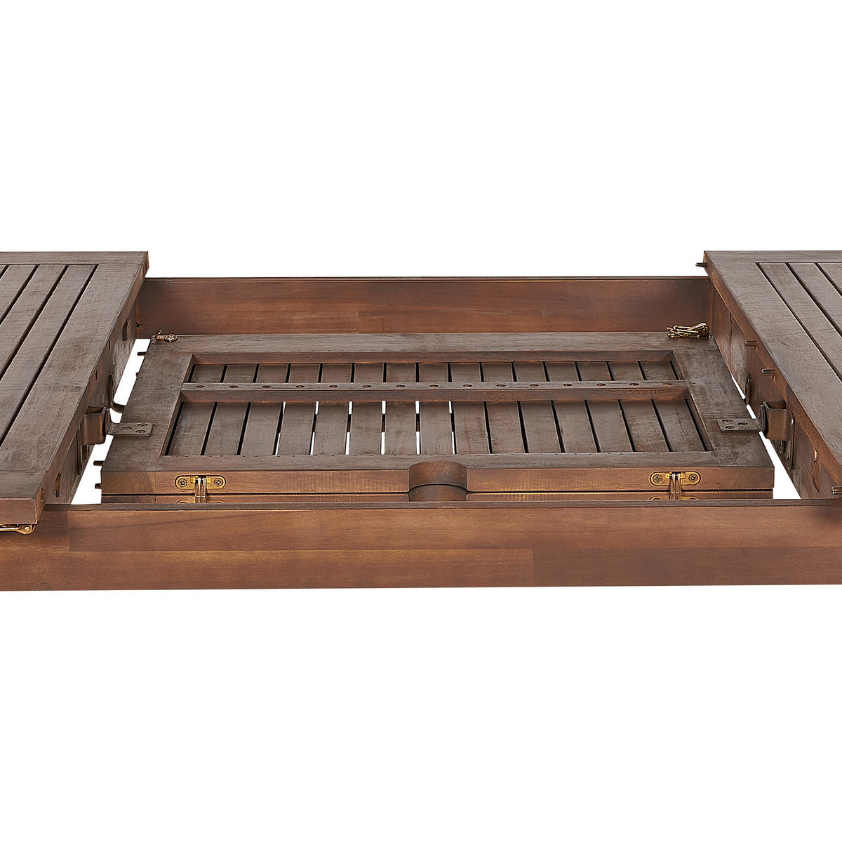 GARTENTISCH Akazienholz dunkelbraun 180-240/100 cm ausziehbar Cesana - Dunkelbraun, Holz (180/100/75cm) - Beliani