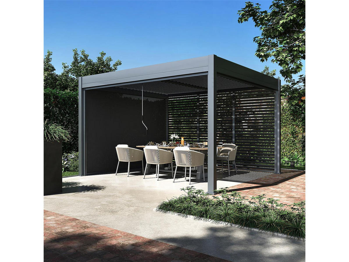PERGOLA-SONNENROLLO Oasis für 3,6 m Pergola Anthrazit - Anthrazit, Kunststoff (80/175/120cm) - Green Spirit