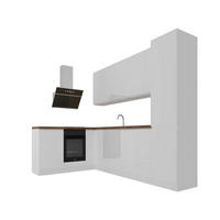 ECKKÜCHE 330/210 cm - Aspen K5 -M330 in Weiß/Hochglanz - Weiß Hochglanz, Holz (330/212/210cm)