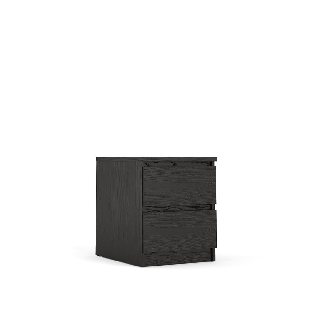 NACHTSCHRANK schwarz Esche - Schwarz, Holzwerkstoff (40/50/50cm) - ebuy24