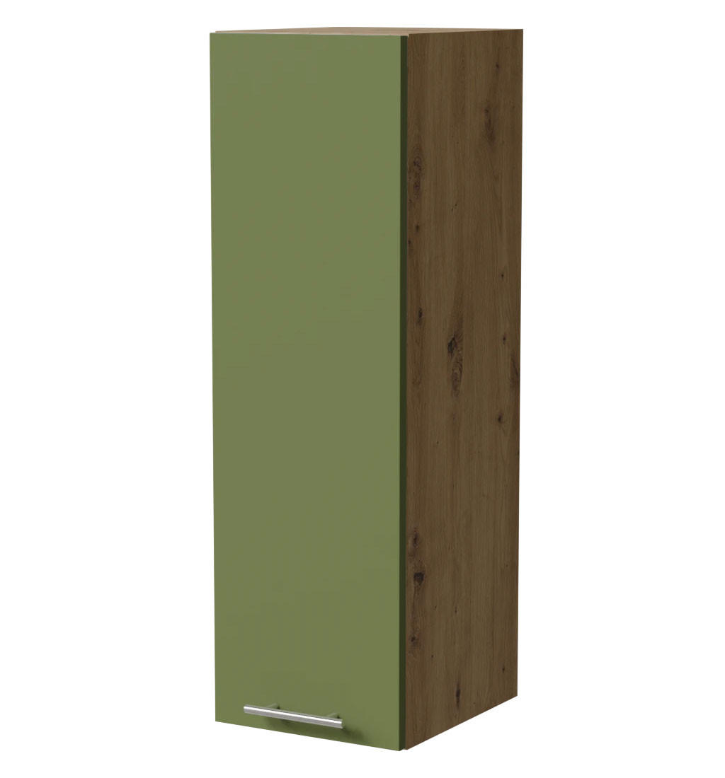 HÄNGESCHRANK Brerra W4/30 Eiche Artisan / RAL 6025 farngrün Matt 30 / 32,5 / 96cm - Eiche Artisan/Grün, Holz/Holzwerkstoff (30/96/32.5cm) - Feldmann-Wohnen