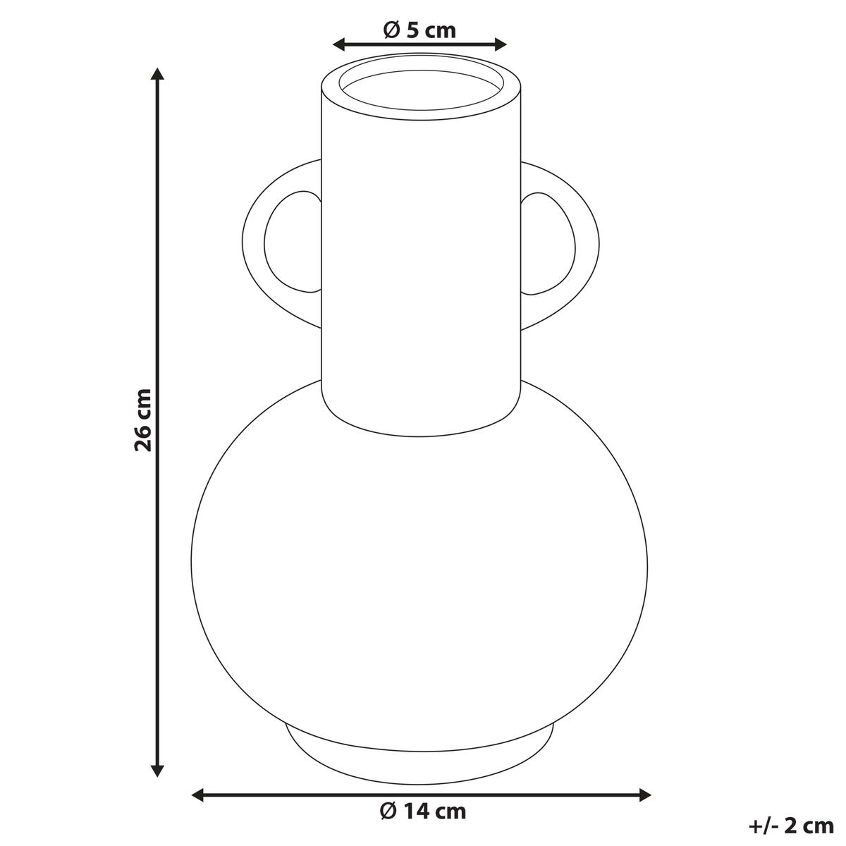 BLUMENVASE Porzellan schwarz Perea - Schwarz, Keramik (26cm) - Beliani
