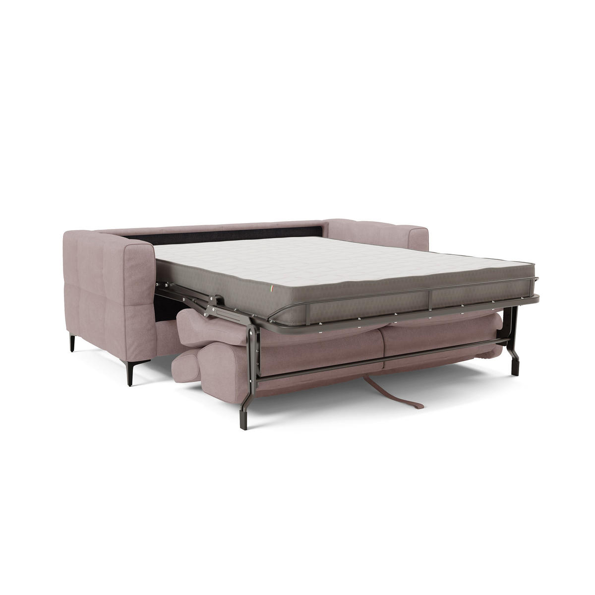 SCHLAFSOFA Gardenia - Rosa, Metall (198/88/94cm) - Divani.store