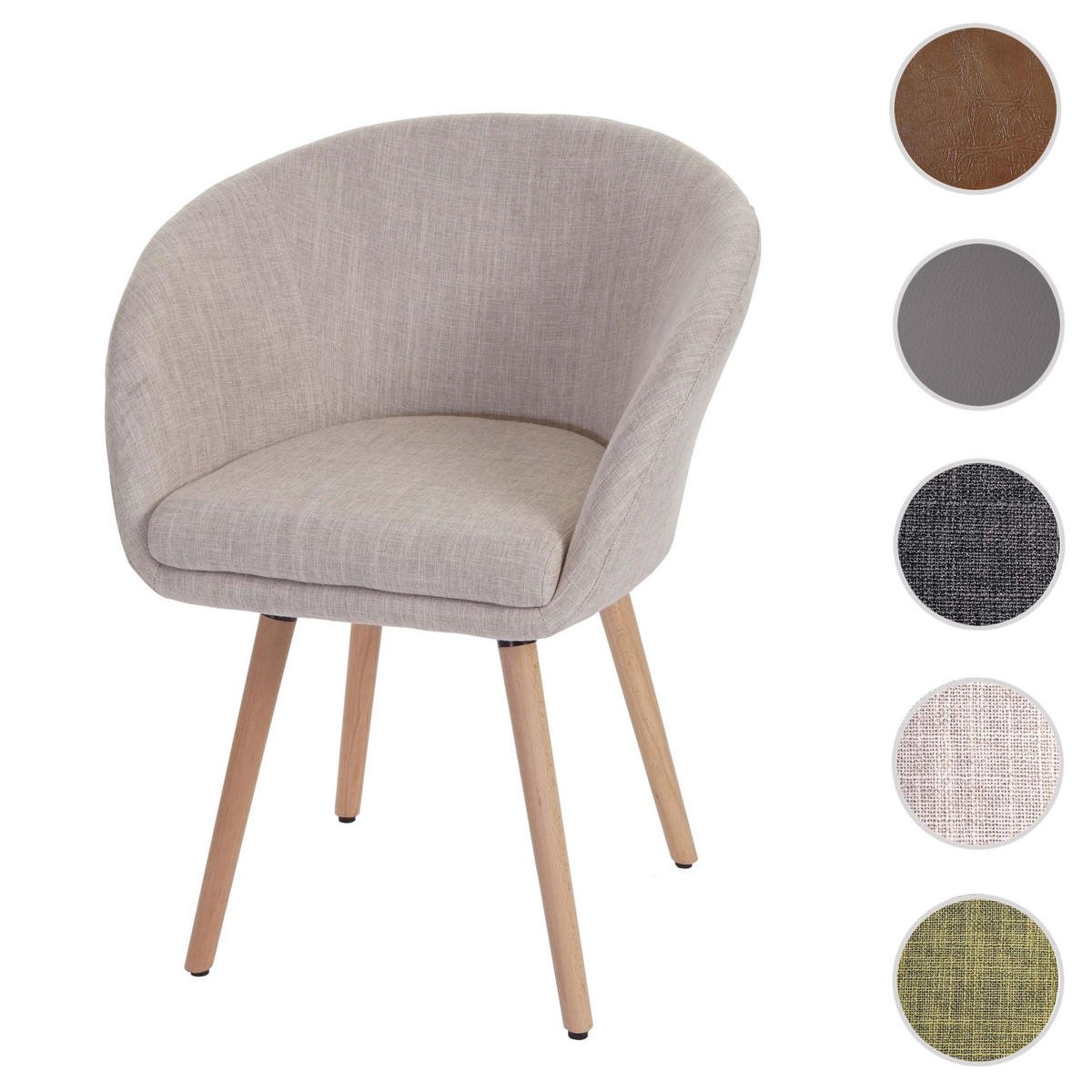 ESSZIMMERSTUHL Beige, Grau - Beige/Grau, Textil (61/80/56cm) - MCW