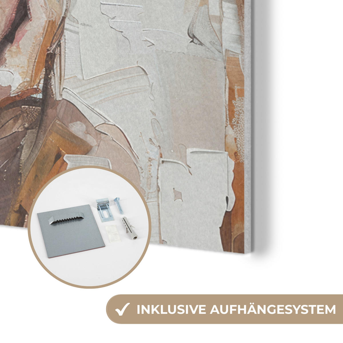 AKUSTIKBILD Frau - Lackierung - Porträt - Modern Akustikpaneele 90x60 cm - Altrosa, Kunststoff (90/60/0.9cm) - MuchoWow