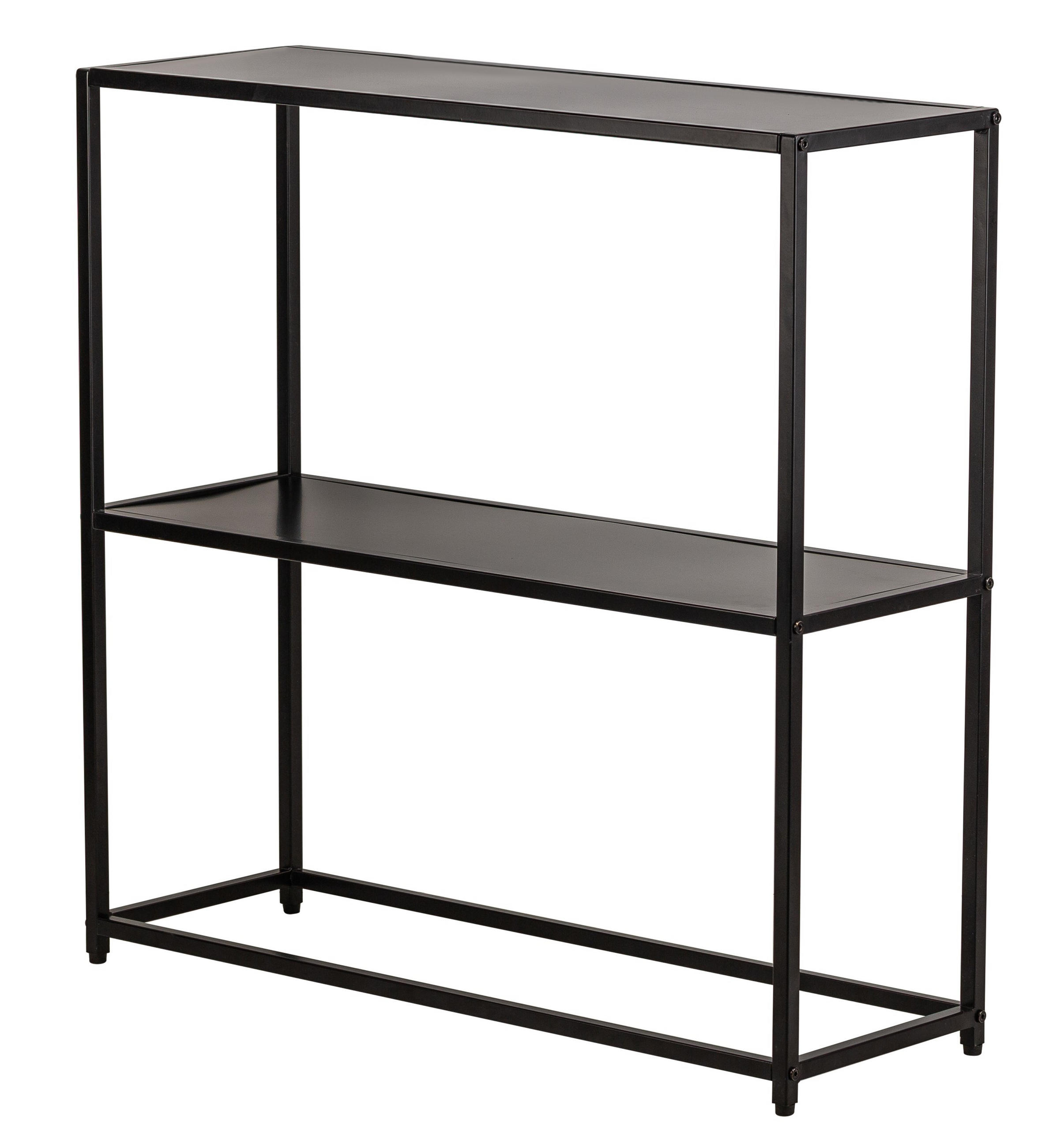 NACHTTISCH Rechteckig Schwarz 80 x 27 x 80 cm - Schwarz, Metall (27/80/80cm) - Nordlys