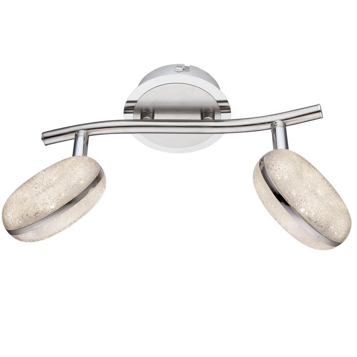 LED DECKENLEUCHTE Nickel-matt Silber - Silberfarben, Metall (27.7/28/19cm) - Globo Lighting