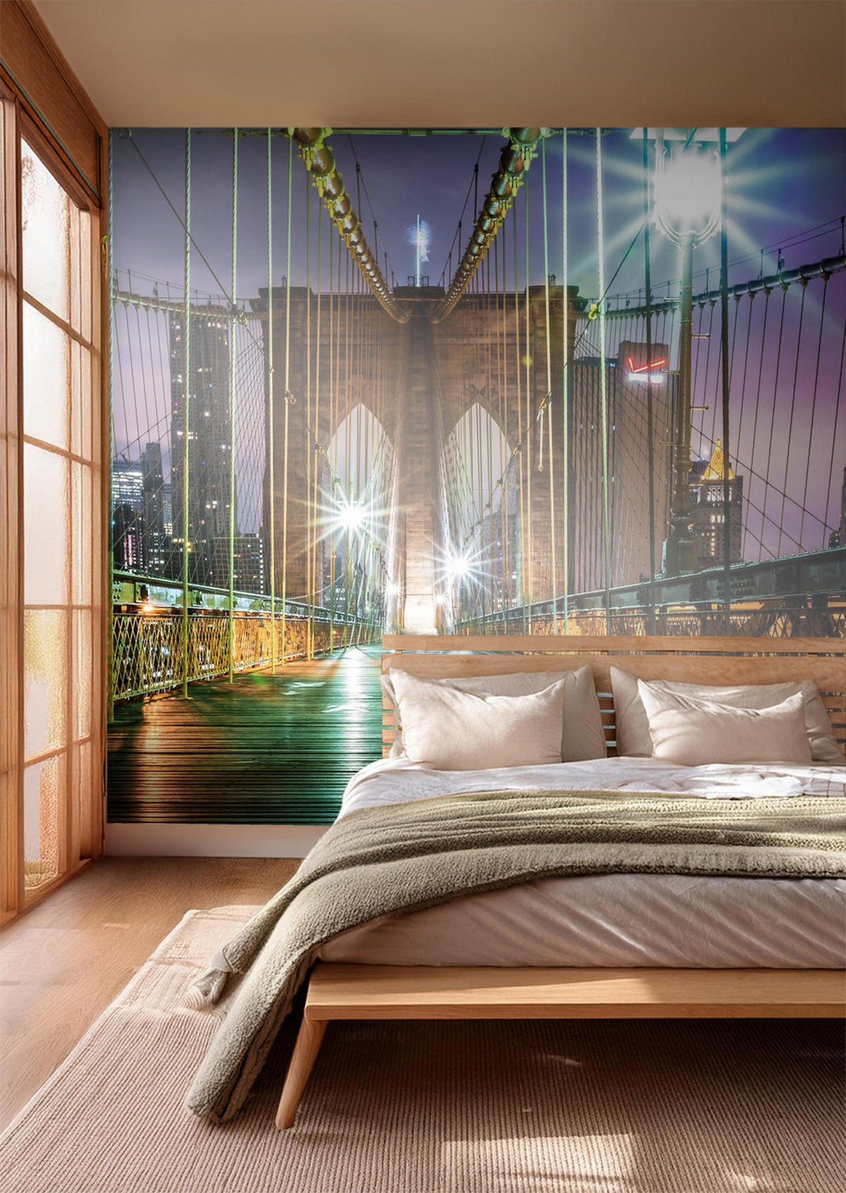 FOTOTAPETE Brooklyn Bridge New York 375 x 270 cm - Multicolor, Papier (375/270cm) - Sanders & Sanders