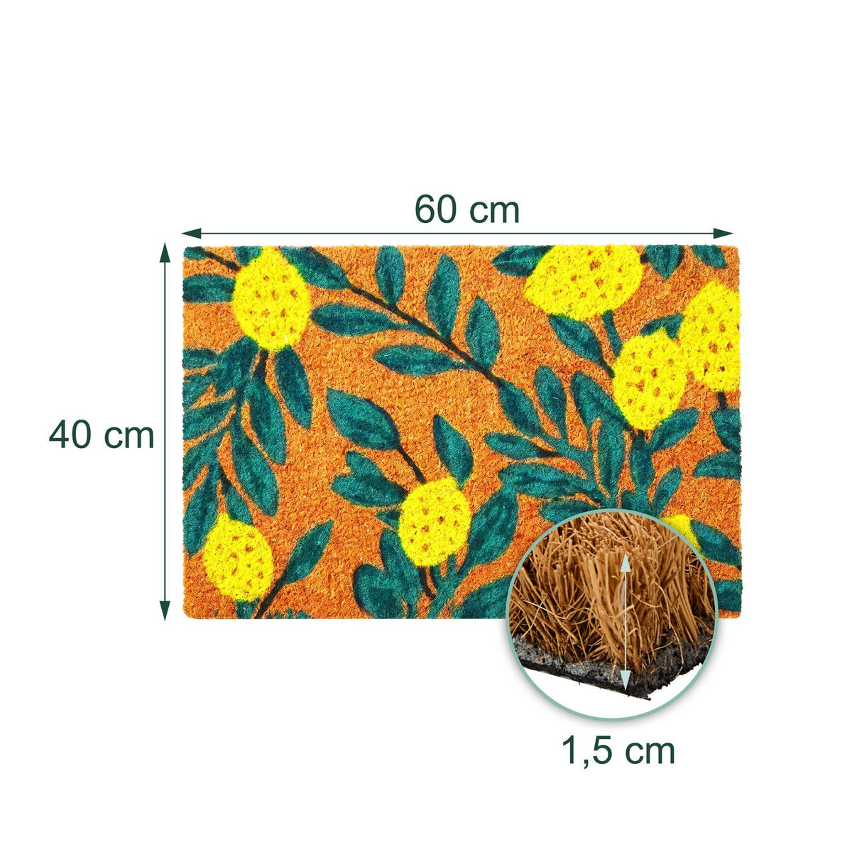 ROHOŽ - viacfarebná, textil/plast (60/40cm) - Relaxdays